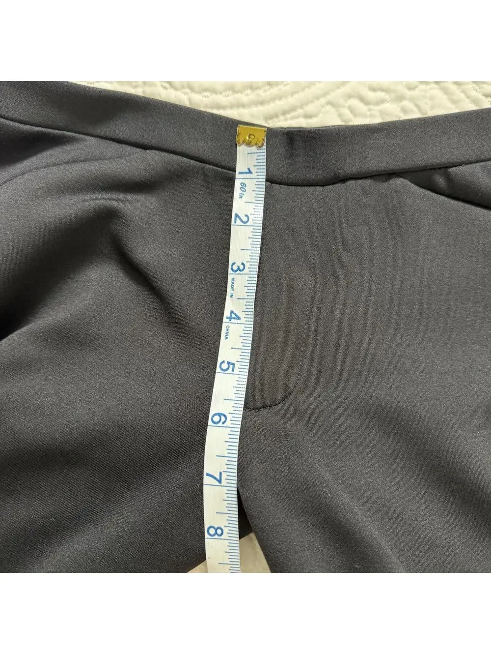 MARY LUCILLE SZ XS VTG y2k Black Straight Leg PullOn Pants Front Zipper pockets